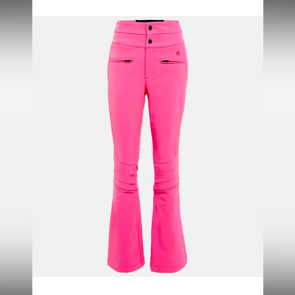 PERFECT MOMENT WOMENS AURORA HIGH WAIST FLARED SKI PANT LARGE COLOR AZALEA PINK